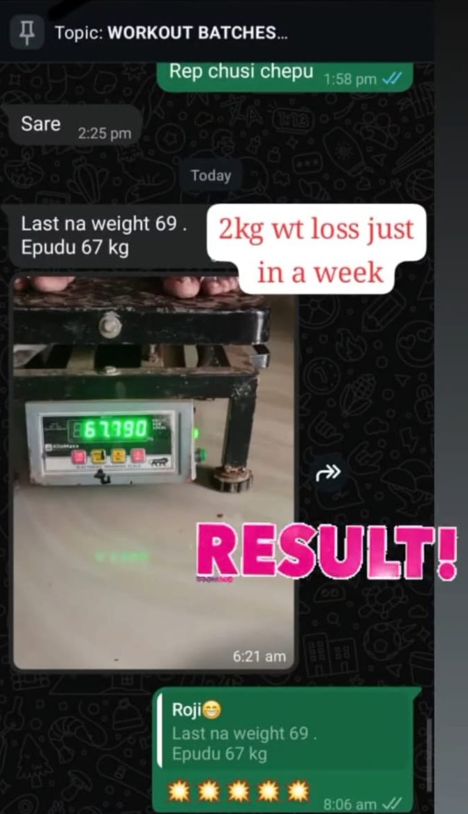 2kg Weight Loss in 1 Week